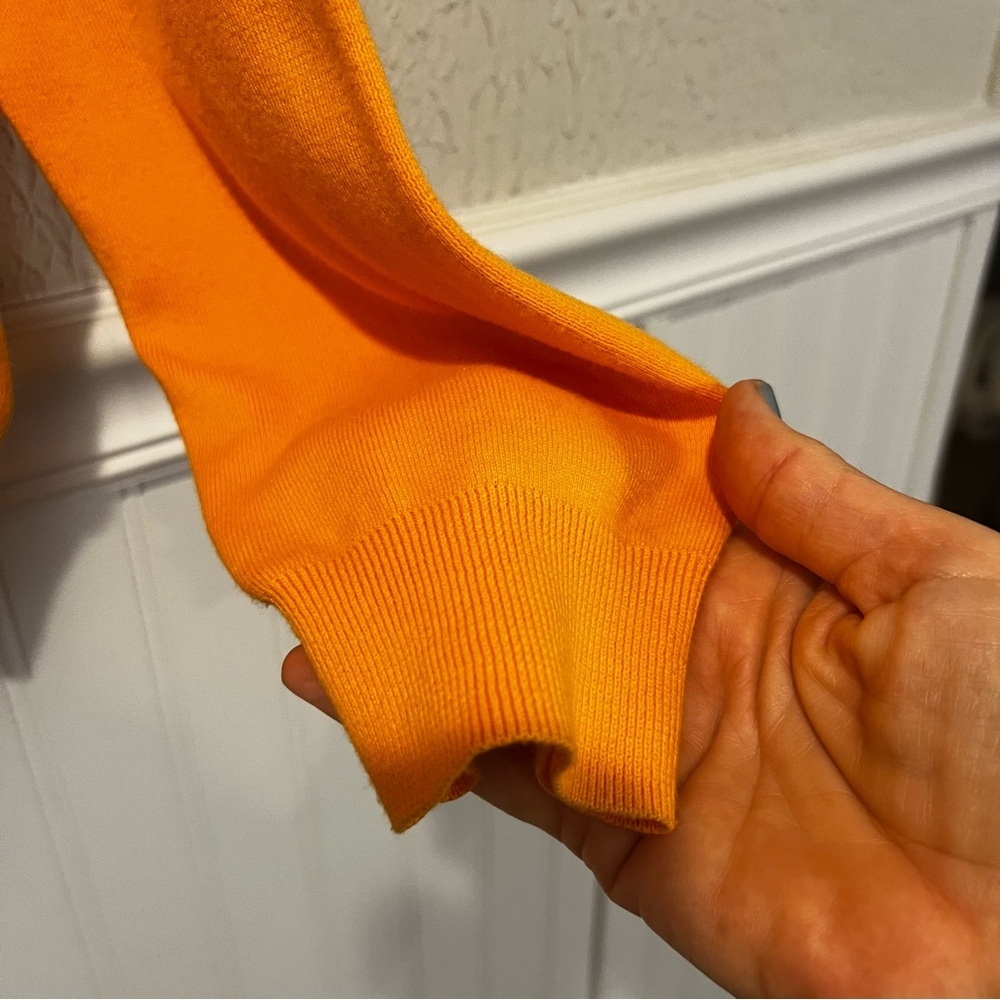 Polo by Ralph Lauren Orange V-Neck Cotton Sweater size large - Picture 8 of 13